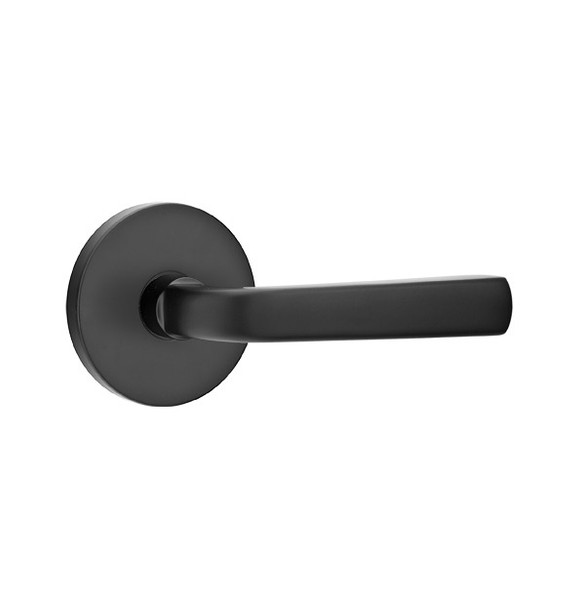 Emtek SIO-US19-PRIV Flat Black Sion Privacy Lever with Your Choice of Rosette