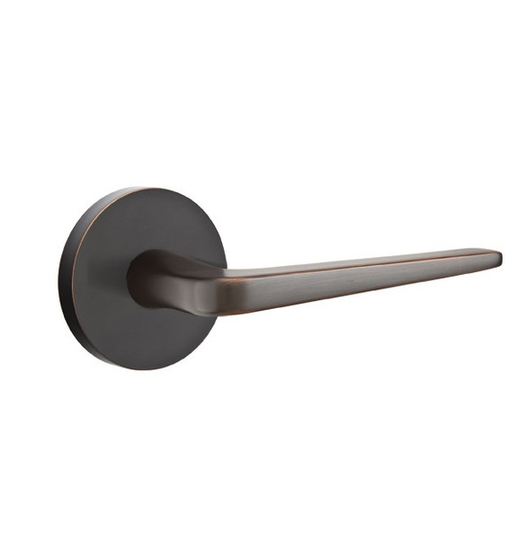 Emtek ATN-US10B-PRIV Oil Rubbed Bronze Athena Privacy Lever with Your Choice of Rosette