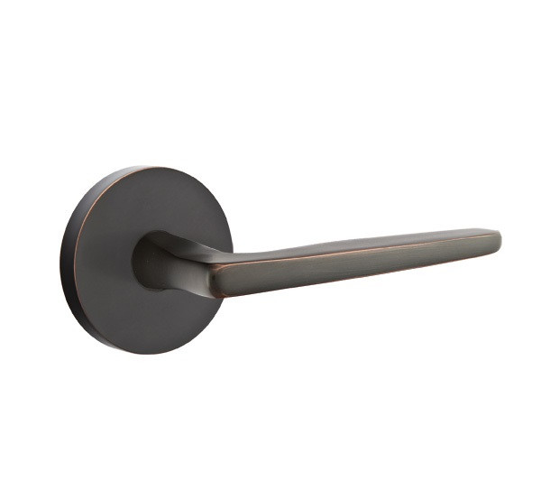 Emtek HER-US10B-PRIV Oil Rubbed Bronze Hermes Privacy Lever with Your Choice of Rosette