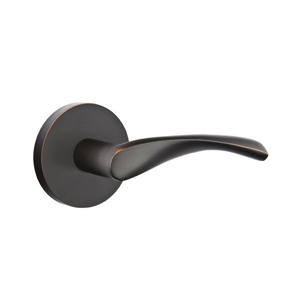 Emtek TRT-US10B-PRIV Oil Rubbed Bronze Triton Privacy Lever with Your Choice of Rosette