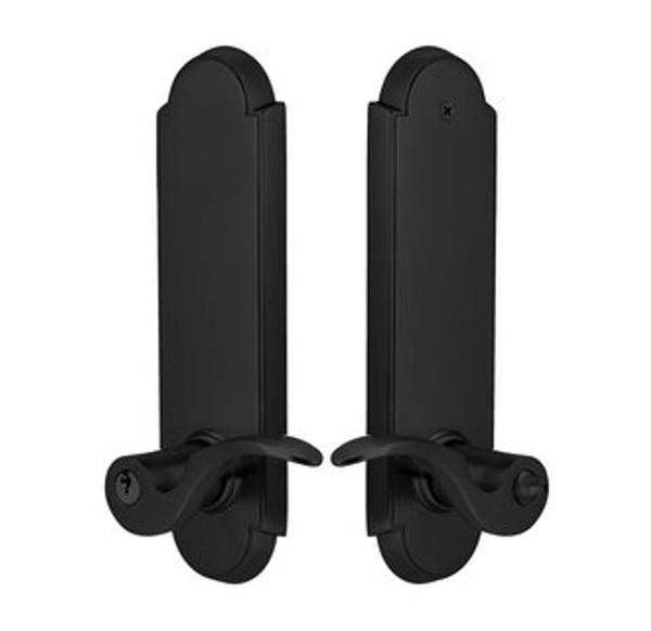 Emtek 5308US19 Satin Black Annapolis Single Point Key In Lockset