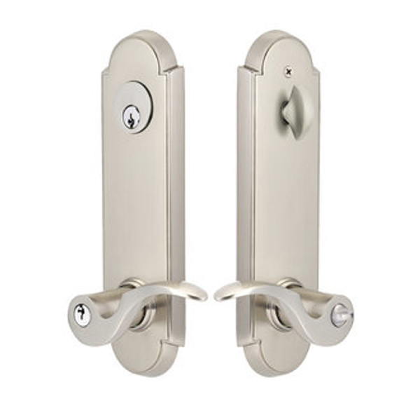 Emtek 5318US15 Satin Nickel Annapolis 2-Point Single Cylinder Key In Lockset