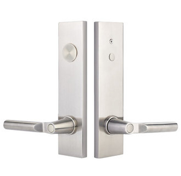 Emtek 5362US15 Satin Nickel Modern Rectangular 2-Point Dummy Lockset