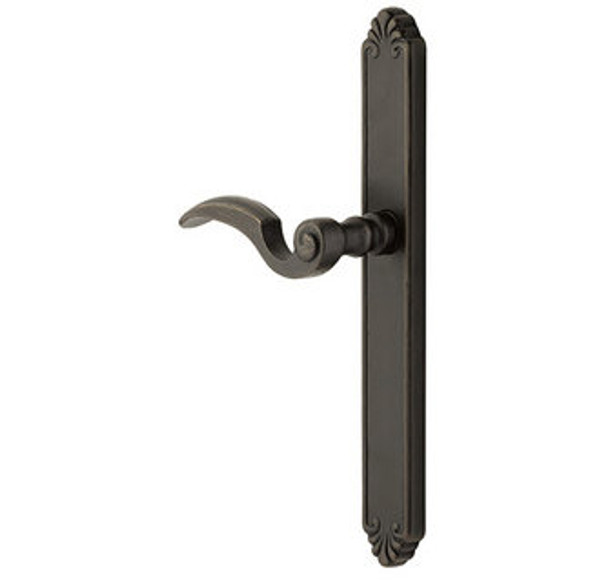 Emtek 6043FB Flat Black 1-1/2" x 11" Tuscany Bronze Style Non-Keyed Dummy, Single Sided Narrow Sideplate Lockset