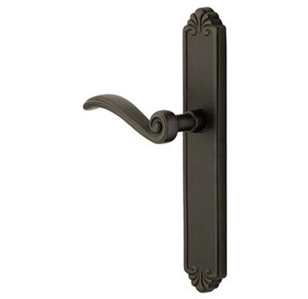 Emtek 6041MB Medium Bronze 2" x 10" Tuscany Bronze Style Non-Keyed Dummy, Single Sided Narrow Sideplate Lockset