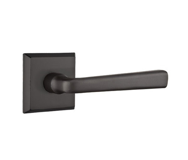 Emtek CR-FB-PHD Flat Black Cimarron (Pair) Half Dummy Levers with Your Choice of Rosette