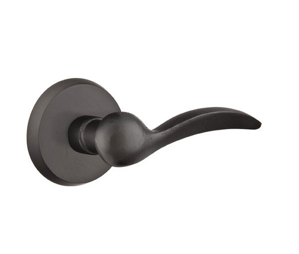 Emtek D-FB-PHD Flat Black Durango (Pair) Half Dummy Levers with Your Choice of Rosette