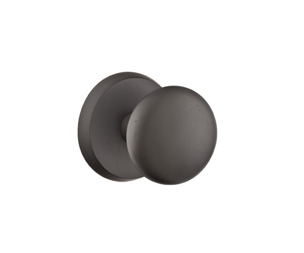 Emtek WC-FB-PHD Flat Black Winchester (Pair) Half Dummy Knobs with Your Choice of Rosette