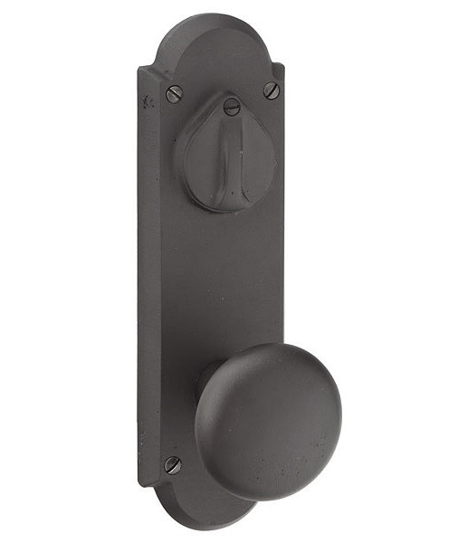 Emtek 7070MB Medium Bronze #5 Style 3-5/8" C-to-C Passage/Single Keyed Sideplate Lockset