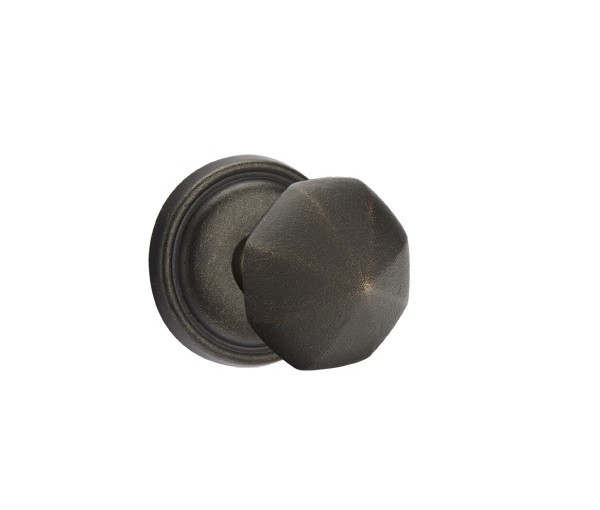 Emtek OCK-MB-PHD Medium Bronze Octagon (Pair) Half Dummy Knobs with Your Choice of Rosette