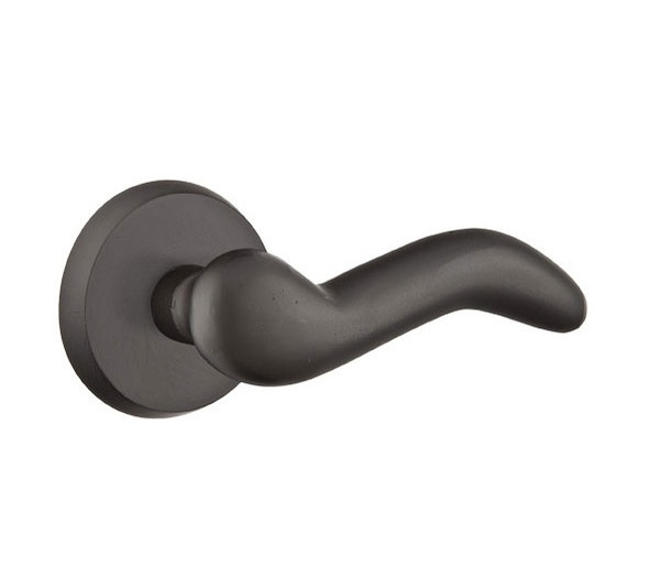 Emtek CD-FB-PASS Flat Black Cody Passage Lever with Your Choice of Rosette