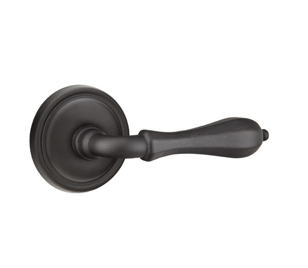 Emtek OCL-FB-PASS Flat Black Octagon Passage Lever with Your Choice of Rosette