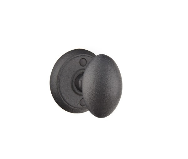 Emtek SV-FBS-PASS Flat Black Steel Savannah Passage Knob with Your Choice of Rosette