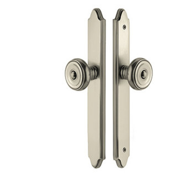 Emtek 7143US15 Satin Nickel 1-1/2" x 11" Concord Style Non-Keyed Passage Narrow Sideplate Lockset
