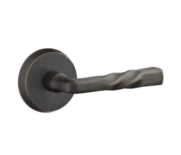 Emtek MT-MB-PRIV Medium Bronze Montrose Privacy Lever with Your Choice of Rosette