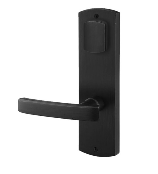 Emtek 7570FB Flat Black Missoula Style 5-1/2" C-to-C Passage/Single Keyed Sideplate Lockset