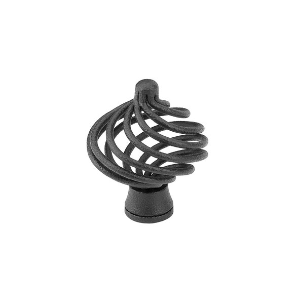 Emtek 76042FBS Flat Black Steel 2" Wrought Steel Flanders Knob