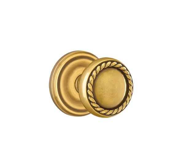 Emtek RK-US7-PHD French Antique Rope (Pair) Half Dummy Knobs with Your Choice of Rosette