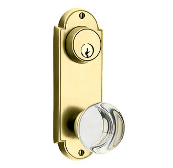 Emtek 8066US3 Lifetime Brass Delaware Style 3-5/8" C-to-C Passage/Single Keyed Sideplate Lockset