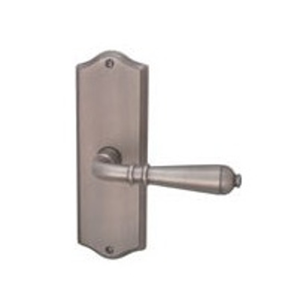 Emtek 8020US15A Pewter Colonial Style Non-Keyed Privacy Sideplate Lockset