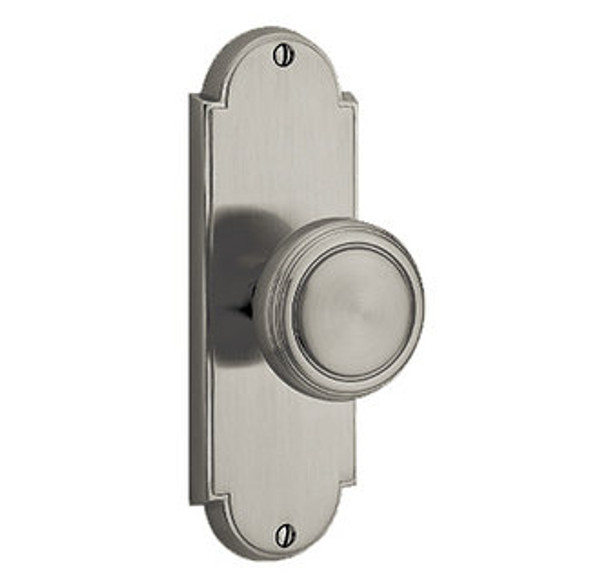Emtek 8006US15A Pewter Delaware Style Non-Keyed Dummy, Pair Sideplate Lockset