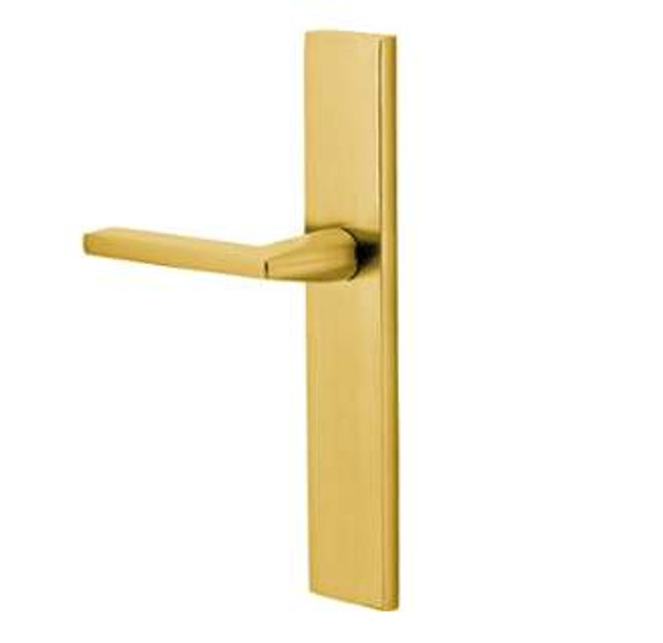 Emtek 8041US4 Satin Brass 2" x 10" Modern Rectangular Style Non-Keyed Dummy, Single Sided Narrow Sideplate Lockset