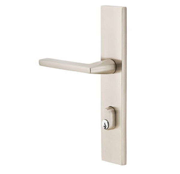 Emtek 8042US15 Satin Nickel 2" x 10" Modern Rectangular Style Dummy, Pair Sideplate Lockset