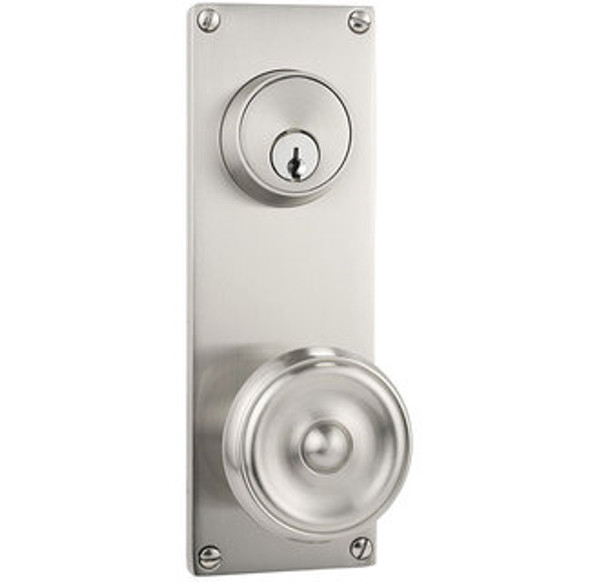 Emtek 8012US15 Satin Nickel Modern Style 3-5/8" C-to-C Dummy, Pair Sideplate Lockset