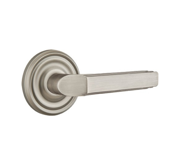 Emtek M-US15A-PASS Pewter Milano Passage Lever with Your Choice of Rosette