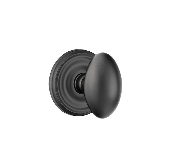 Emtek E-US19-PASS Flat Black Egg Passage Knob with Your Choice of Rosette