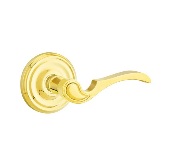 Emtek CV-US3-PASS Lifetime Brass Coventry Passage Lever with Your Choice of Rosette