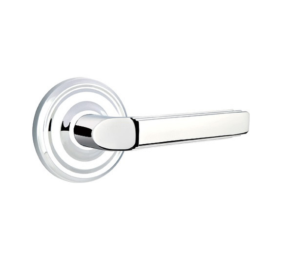 Emtek M-US26-PASS Polished Chrome Milano Passage Lever with Your Choice of Rosette