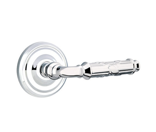 Emtek RBL-US26-PASS Polished Chrome Ribbon & Reed Passage Lever with Your Choice of Rosette