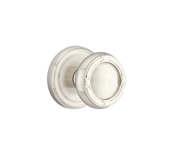 Emtek RBK-US15-PASS Satin Nickel Ribbon & Reed Passage Knob with Your Choice of Rosette