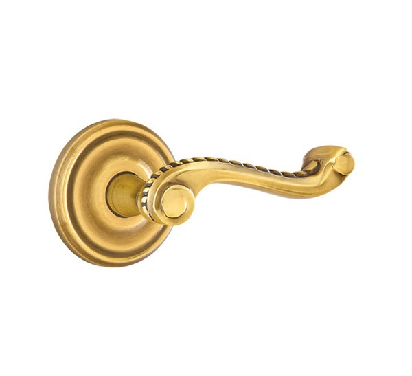 Emtek RL-US7-PRIV French Antique Rope Privacy Lever with Your Choice of Rosette