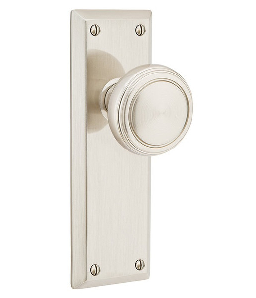 Emtek 8204US3 Lifetime Brass Quincy Style Non-Keyed Privacy Sideplate Lockset