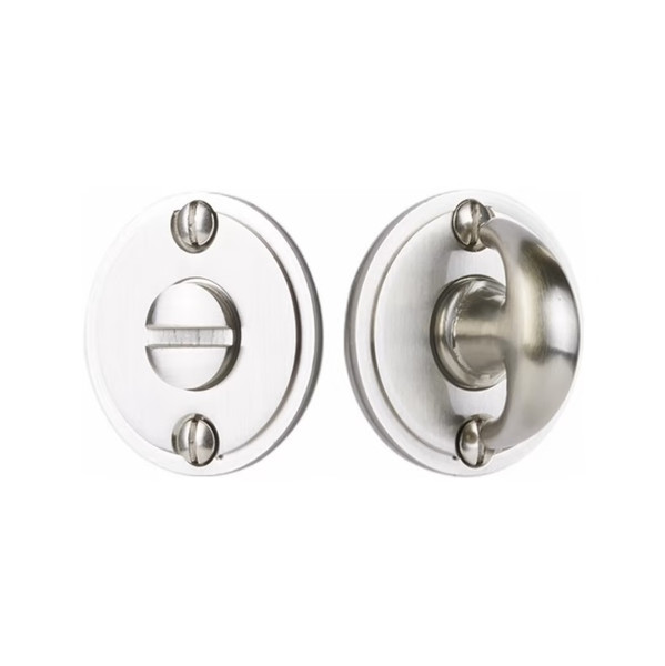 Emtek 828TP-US15 Satin Nickel Classic Thumbturn Privacy Set