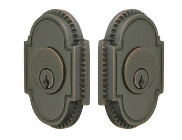 Emtek 8359US15A Pewter Knoxville Style Double Cylinder Deadbolt