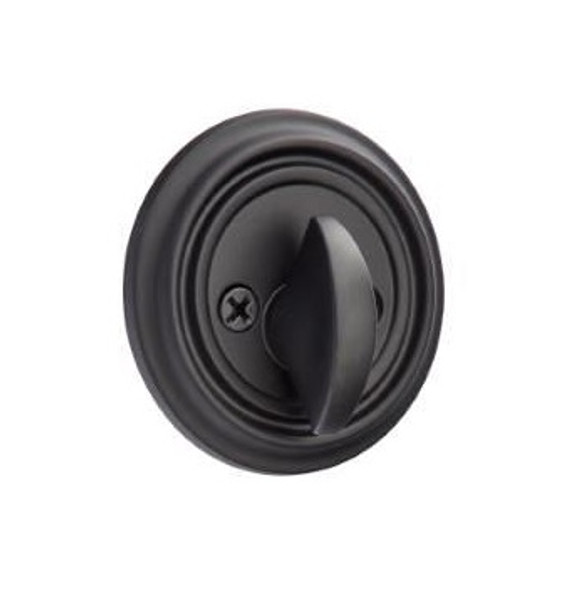 Emtek 8550US19 Flat Black Regular Style Single Sided Deadbolt