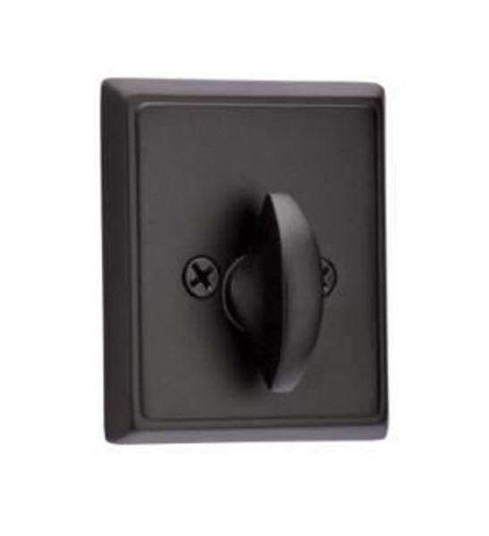 Emtek 8568US19 Flat Black Rectangular Style Single Sided Deadbolt