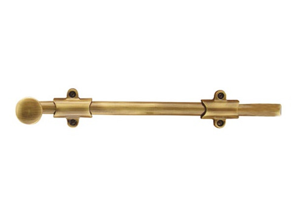 Emtek 8512TWB Tumbled White Bronze 12" Surface Bolt with 3 Strikes and Screws