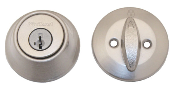 Kwikset 660-15 Satin Nickel Single Cylinder Deadbolt