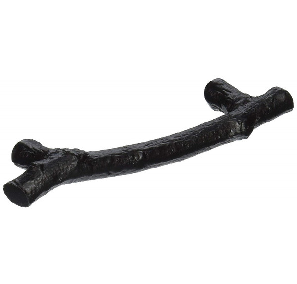Emtek 86063FB Flat Black 4" Sandcast Bronze Twig Pull