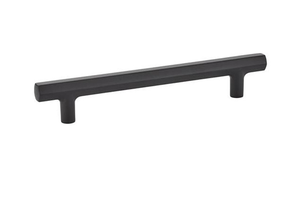 Emtek 86461US19 Flat Black 6" C-to-C Urban Modern Hex Pull