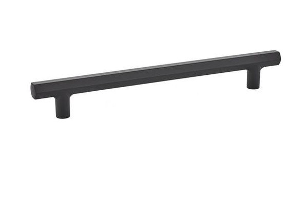 Emtek 86462US19 Flat Black 8" C-to-C Urban Modern Hex Pull