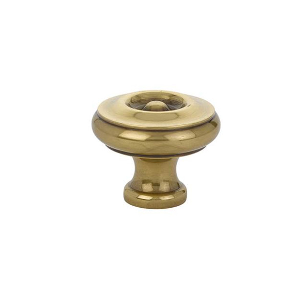 Emtek 86201US7 French Antique 1-3/4" Traditional Brass Waverly Knob