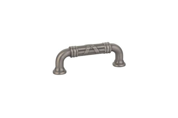 Emtek 86283US15A Pewter 3" Ribbon & Reed Brass Estate Pull
