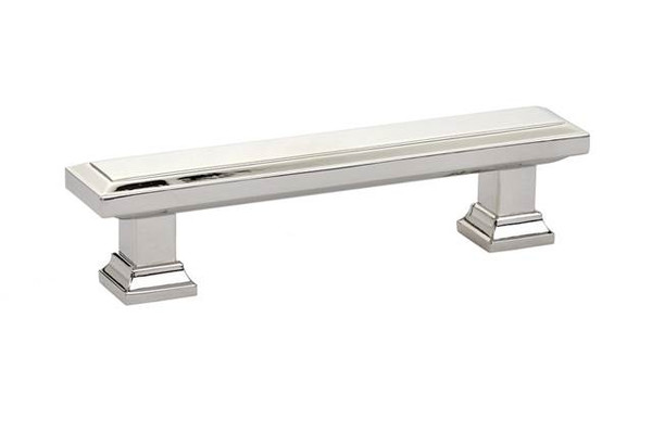 Emtek 86300US14 Polished Nickel 3-1/2" Geometric Brass Rectangular Pull
