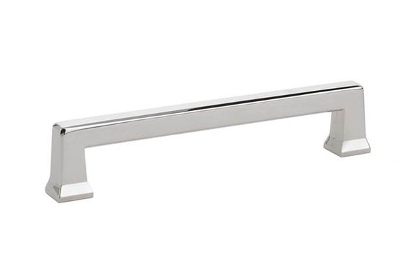 Emtek 86484US14 Polished Nickel 5" C-to-C Art Deco Alexander Pull