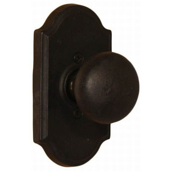 Weslock 7105F-2 Black Wexford Dummy Knob with Premiere Rosette